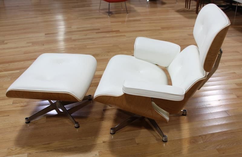 Appraisal: Vintage And Fine Quality Eames Style Lounge Chair and Ottoman