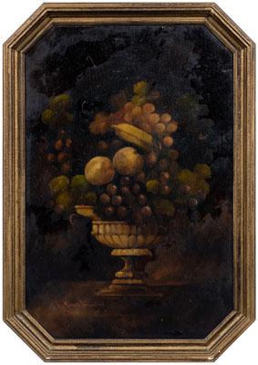 Appraisal: Charles Robert Browning painting still life footed bowl with fruit