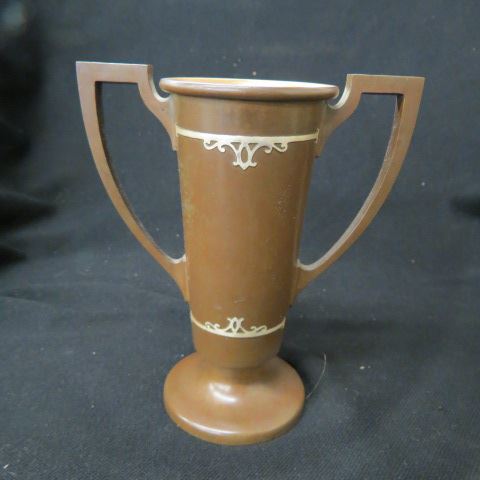 Appraisal: Silvercrest Bronze Sterling Vase handled Arts Crafts