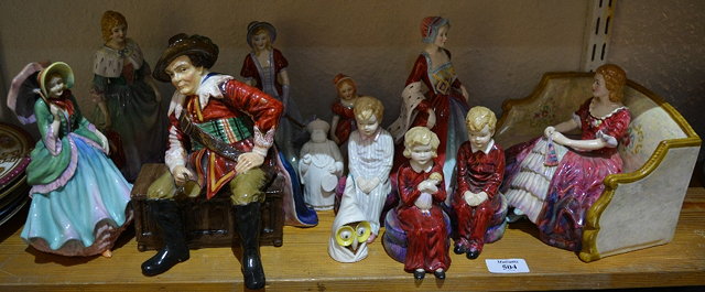 Appraisal: A collection of figuresincluding Paragon Lady Louise Royal Worcester and