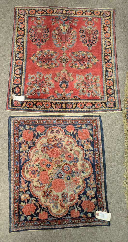 Appraisal: Two piece lot to include two Sarouk Oriental Mats '