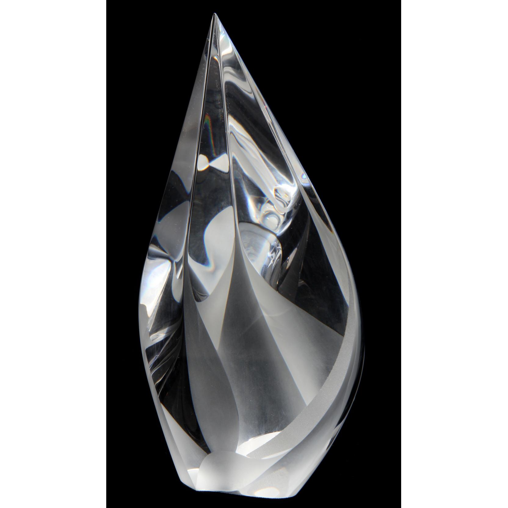 Appraisal: Christopher Reis Crystal Optical Sculpture Am th century clear and