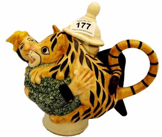 Appraisal: Carltonware Lustre Pottery Lion Tamer Teapot Designed by Roger Mitchell