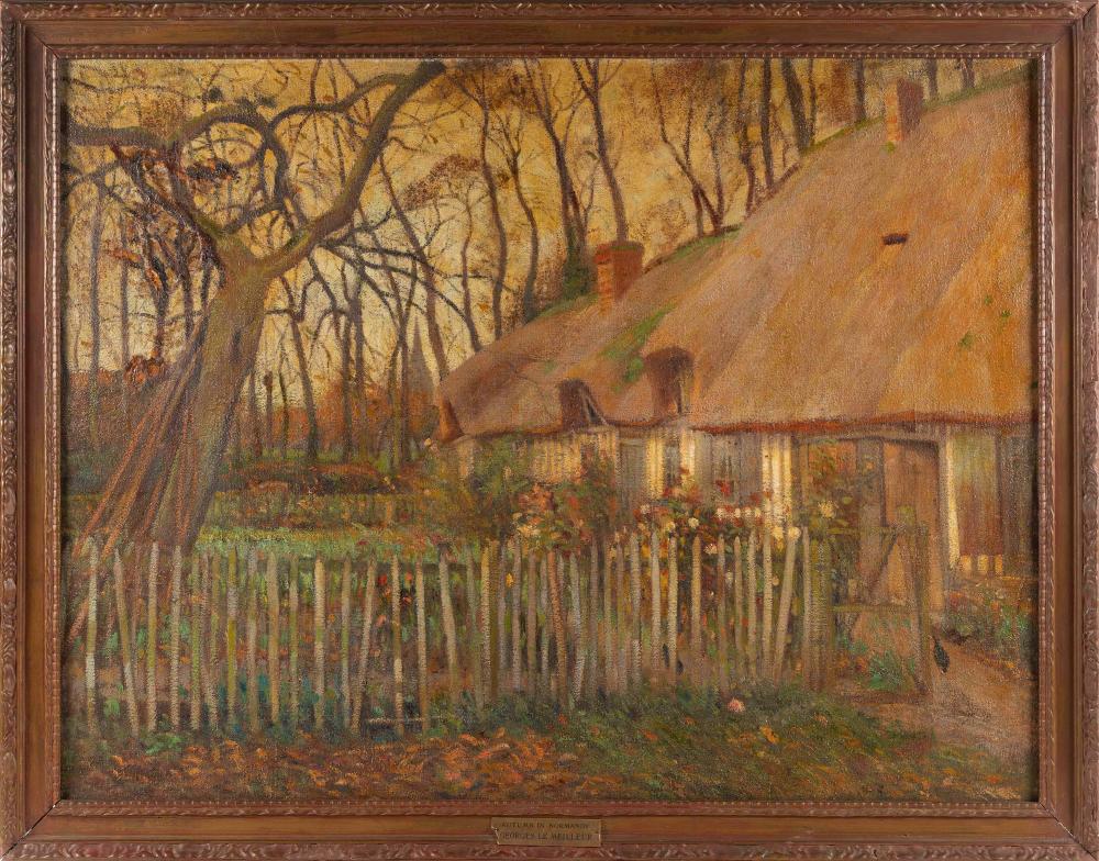 Appraisal: GEORGE MEILLEUR FRENCH - AUTUMN IN NORMANDY OIL ON CANVAS