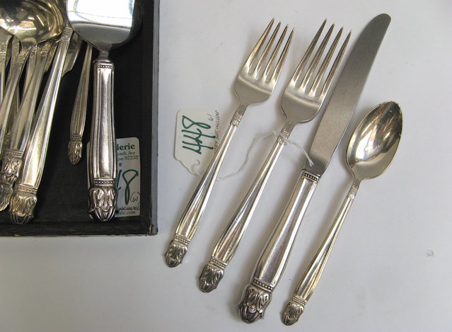 Appraisal: HOLMES EDWARDS SILVER PLATED FLATWARE SET pieces in the Danish