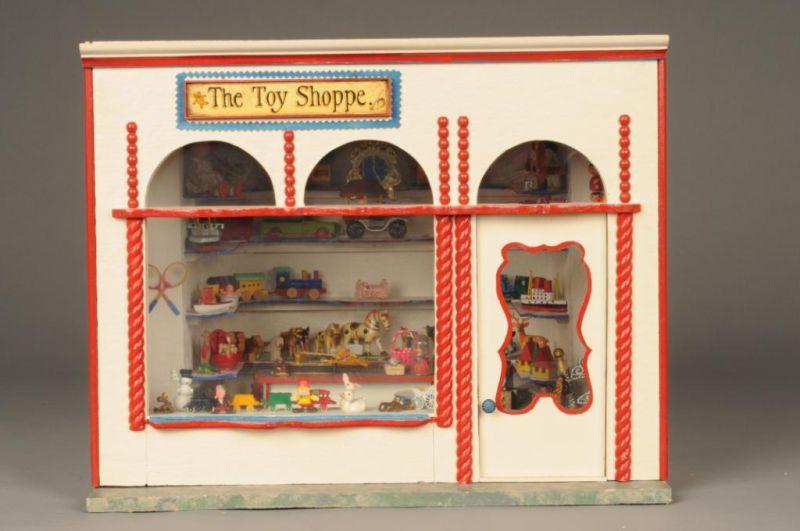 Appraisal: Two Roomboxes - Kitchen Toy Shop America late th century