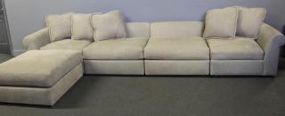 Appraisal: Contemporary Upholstered Sectional Sofa From a Rye NY estate Dimensions