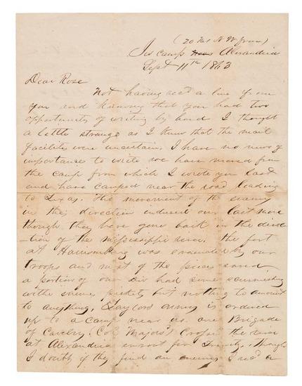 Appraisal: Richard WATERHOUSE Autograph letter signed by the Colonel of th