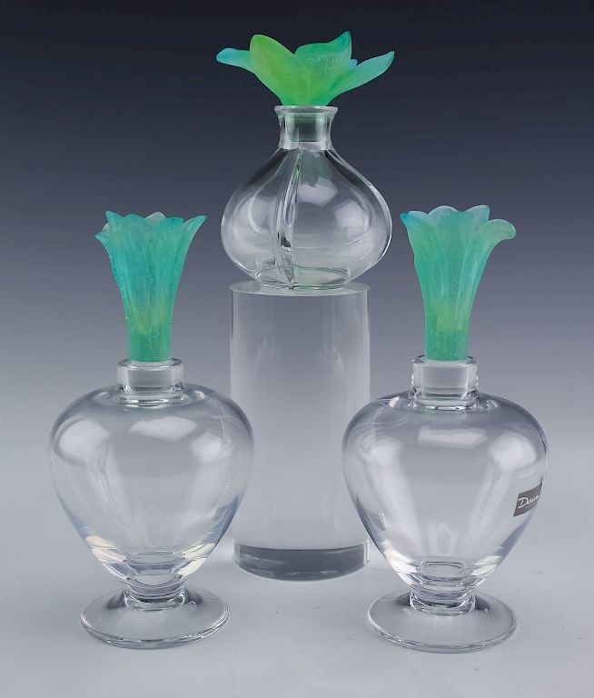 Appraisal: Daum Pate de Verre Art Glass LOT Perfume Bottle Estate