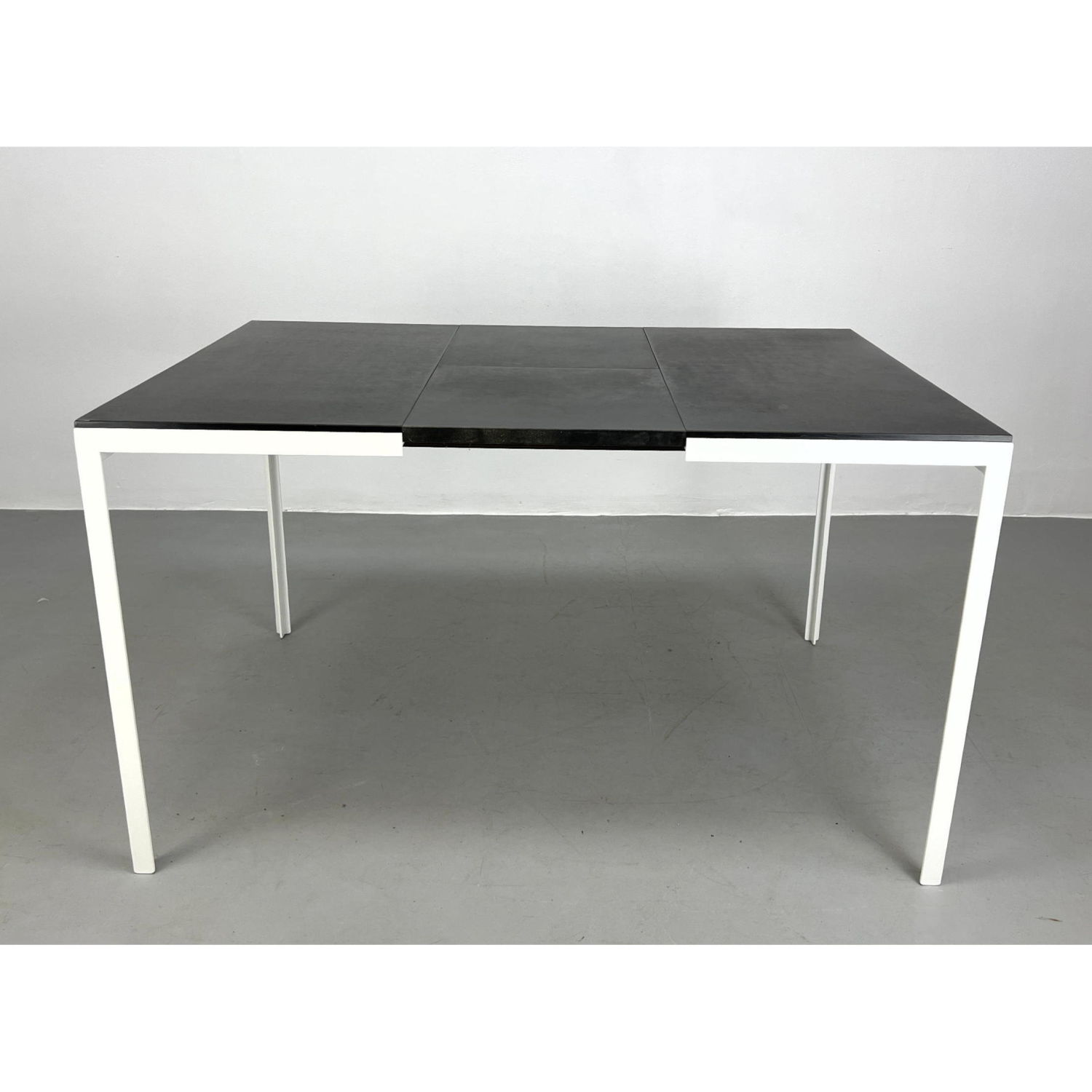 Appraisal: Florence Knoll T Frame Black Laminate Dining Table with Pop