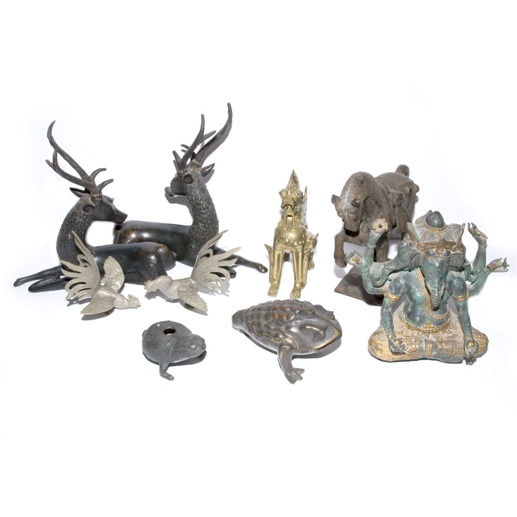 Appraisal: Group of Nine Figures and Figures of Animals