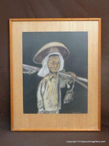 Appraisal: Chinese Peasant Original Sketch by Drayton original sketch in either