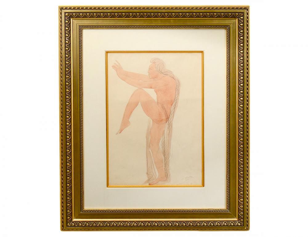 Appraisal: AUGUSTE RODIN French - Cambodian Dancer Signed l r Graphite