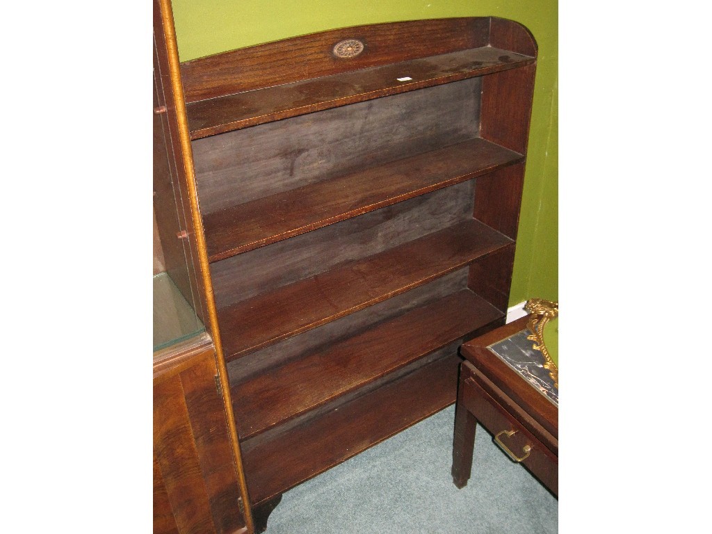 Appraisal: Oak open bookcase