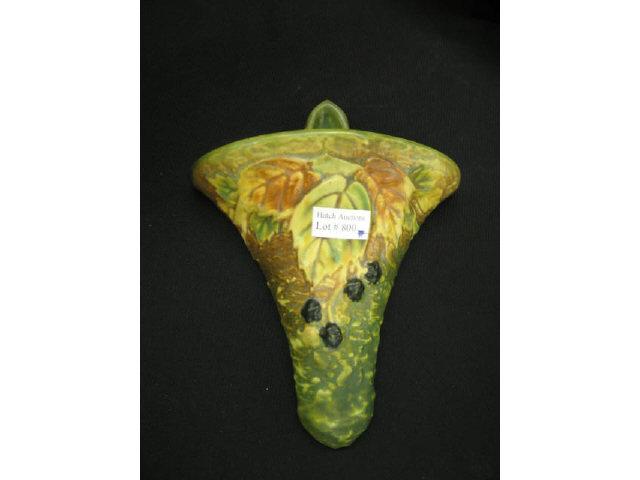 Appraisal: Roseville Blackberry Art Pottery Wall Pocket scarce form x excellent