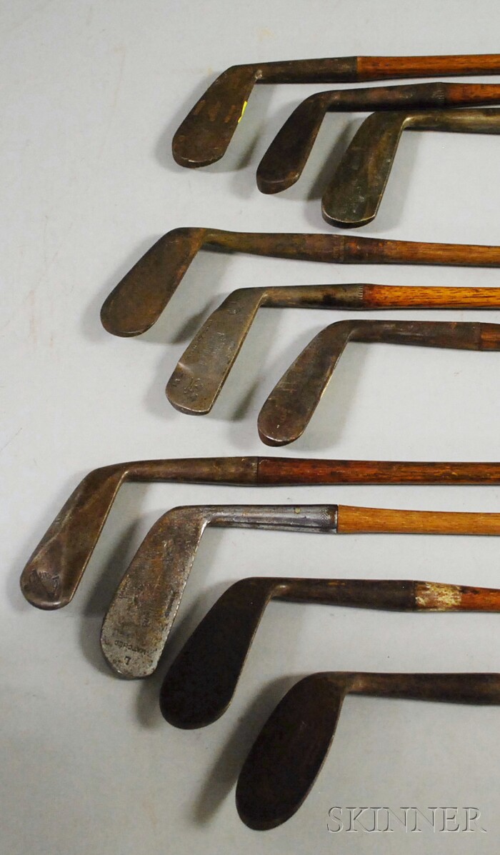 Appraisal: Ten Wood Shaft Golf Clubs including Walter Apel Pinehurst Dreadnaught