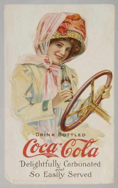 Appraisal: Coca-Cola Motor Girl Postcard Description Missing small piece from lower