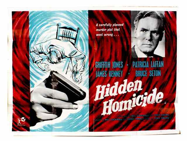 Appraisal: HIDDEN HOMICIDE crime starring Griffith Jones British quad x ONE