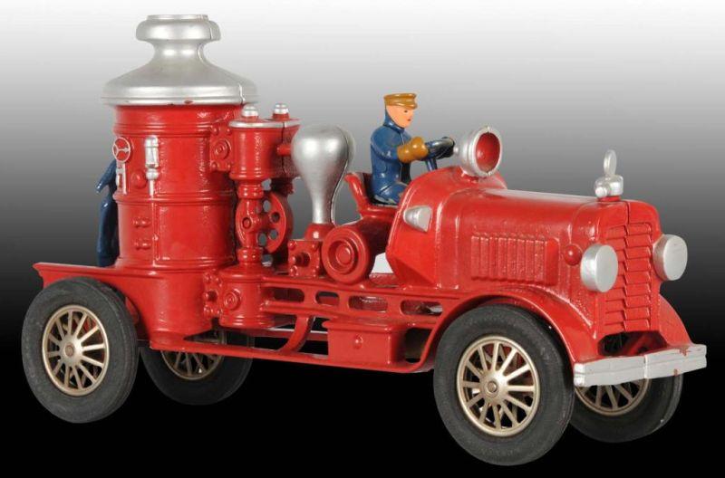 Appraisal: Cast Iron Hubley Fire Pumper Toy Description Two painted figures