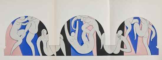 Appraisal: Fry Roger Henri-Matisse text in English folding pochoir plate of