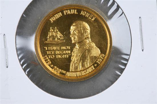 Appraisal: JOHN PAUL JONES GOLD COIN Commemorative coin th Anniversary -