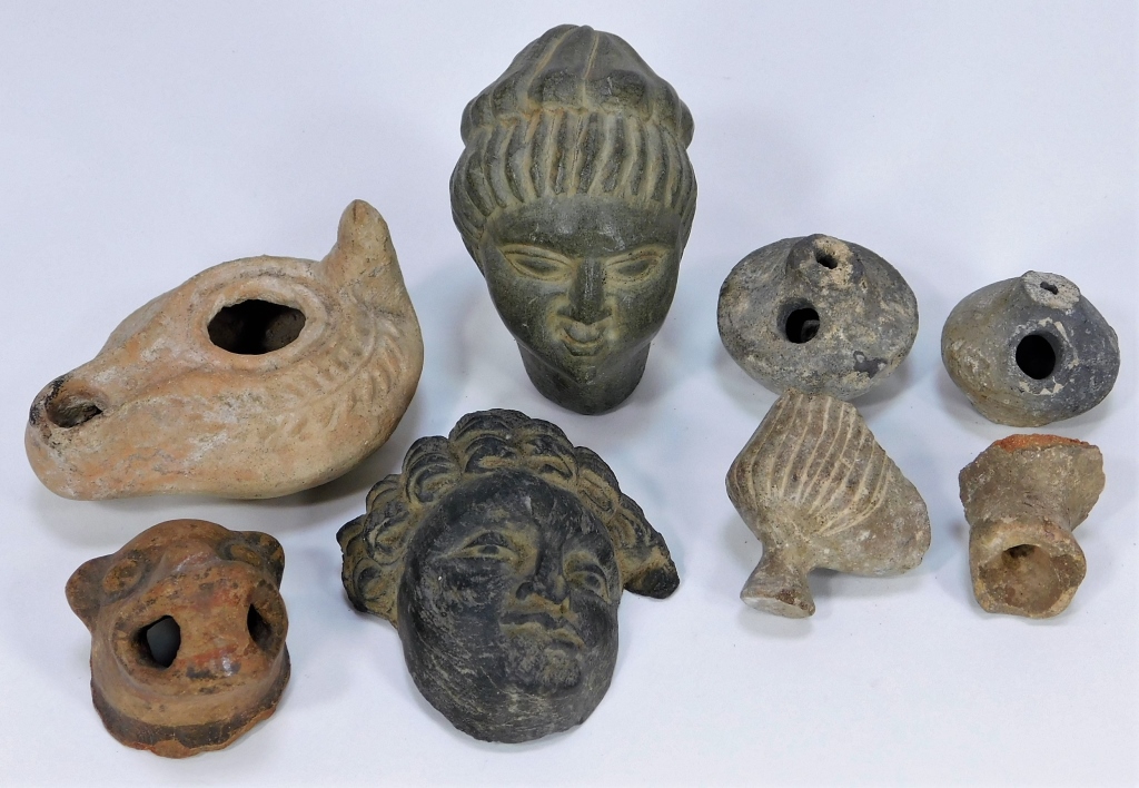 Appraisal: GRECO-ROMAN ETRUSCAN ARTIFACT FINDING GROUP Europe AncientIncludes two carved stone