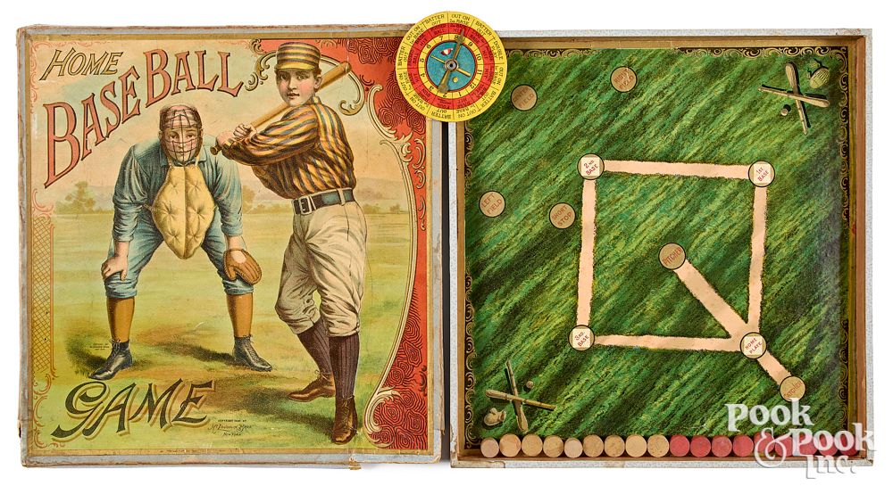 Appraisal: McLoughlin Bros Home Baseball Game ca McLoughlin Bros Home Base