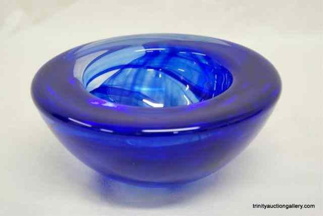 Appraisal: Kosta Boda Cobalt Blue Large Blown Glass BowlIs a ''