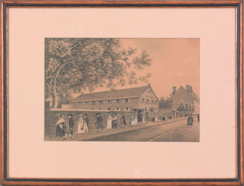 Appraisal: Pencil drawing of the Friends Meeting House th and Cherry