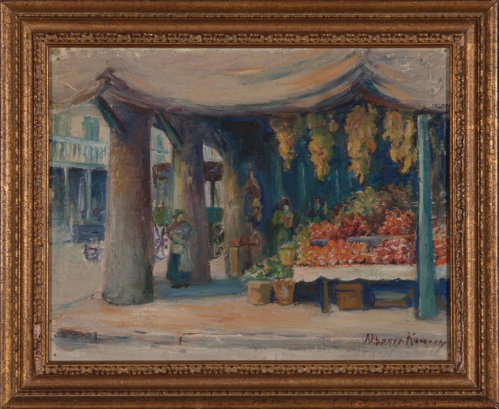 Appraisal: Alberta Kinsey American New Orleans - French Market oil on