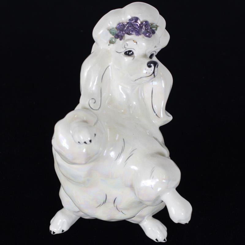 Appraisal: Rare Kay Finch California Art Pottery Beggar Poodle figure White