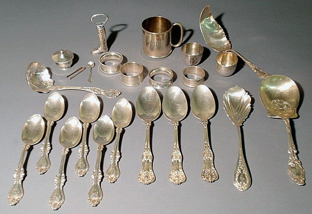 Appraisal: Group of sterling silver tableware and flatware of various makers