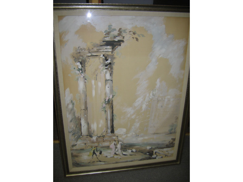 Appraisal: RODERICK MONTAGU AMERICAN TH CENTURY Roman ruins watercolor on paper