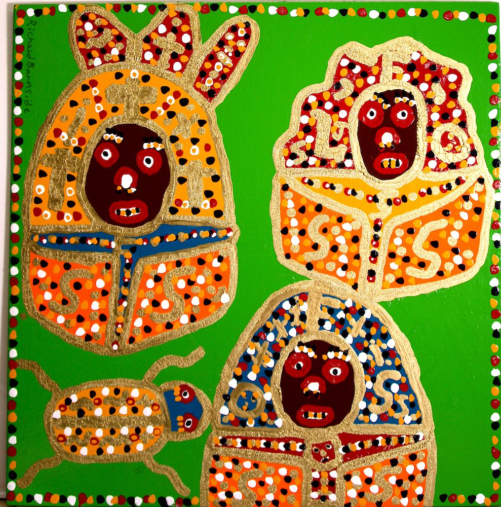 Appraisal: Outsider Art Richard Burnside Three Kings and a Beetle Burnside