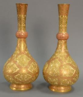 Appraisal: Pair of Royal Crown Derby vases each professionally repaired at