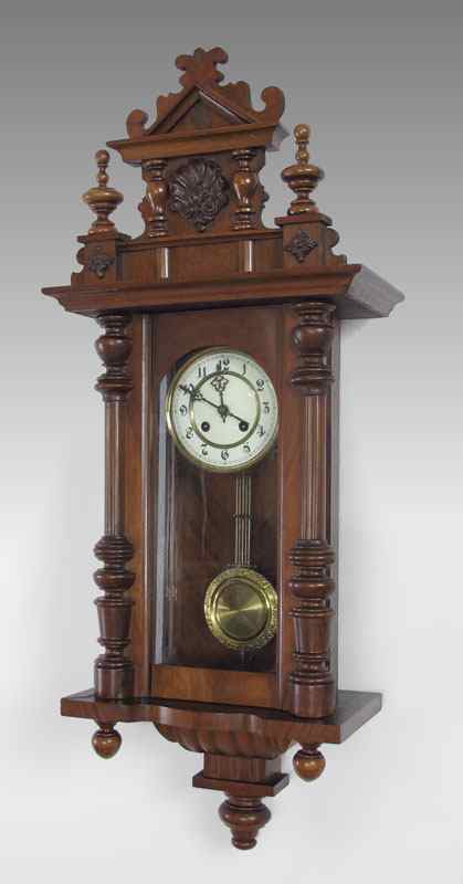 Appraisal: KIENZLE REGULATOR CARVED WALL CLOCK Ornate German black forest carving