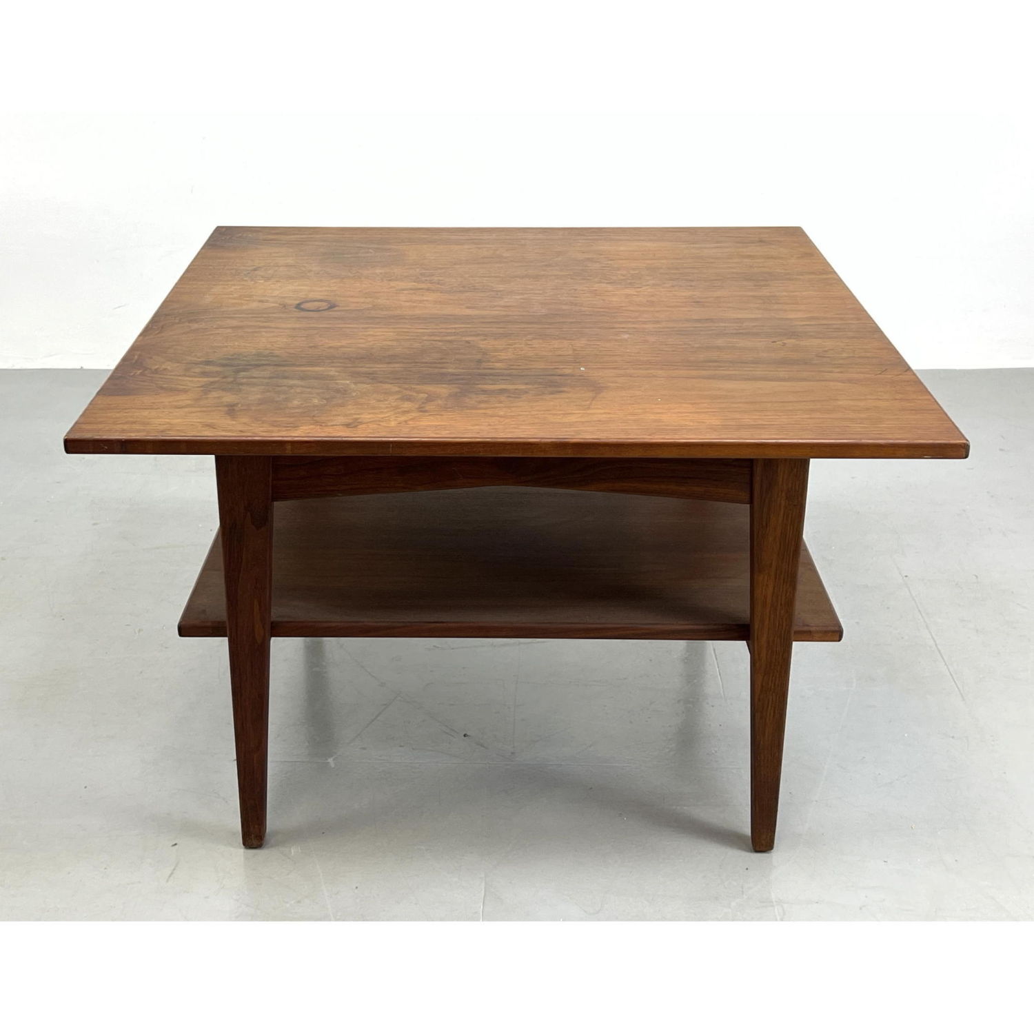 Appraisal: JENS RISOM American Modern Rosewood Table Square Two Tier Rosewood