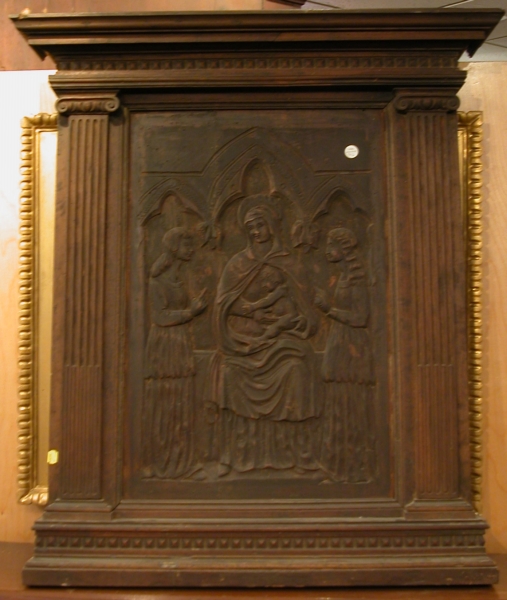 Appraisal: Renaissance-style Carved Walnut Ecclesiastic Panel composed of antique elements with