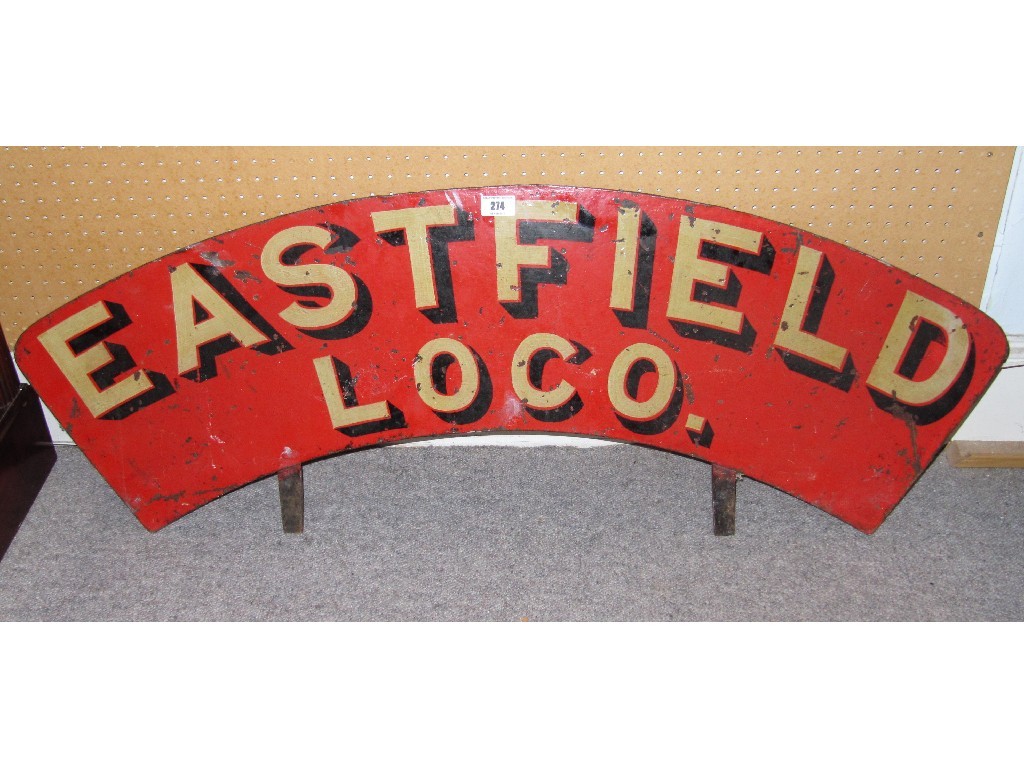 Appraisal: Railway plate of a shunting wagon Eastfield Loco