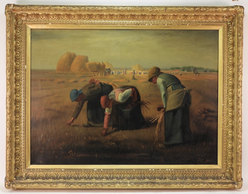 Appraisal: LOUIS THEODORE DUBE HAY GATHERERS PAINTING France Canada - Impressionist