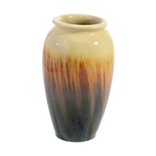 Appraisal: Fulper Yellow Brown Vase Fulper Yellow Brown Flambe Vase Height