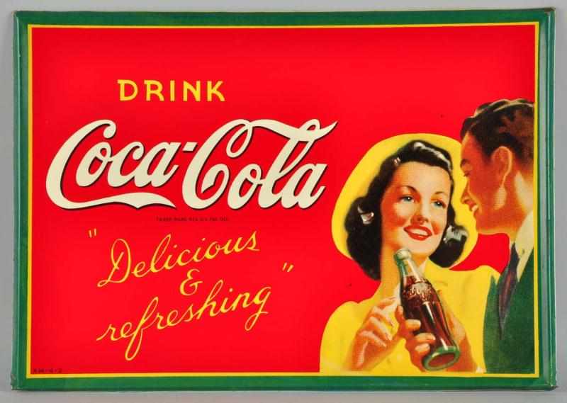 Appraisal: Tin Coca-Cola Sign Description Beautiful bright and shiny Only a