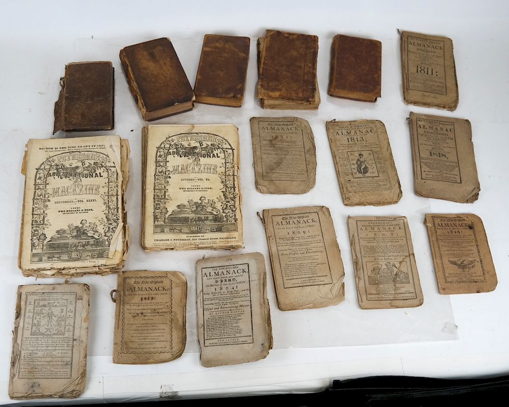 Appraisal: Lot of Almanacs Magazines and th C Books Lot of