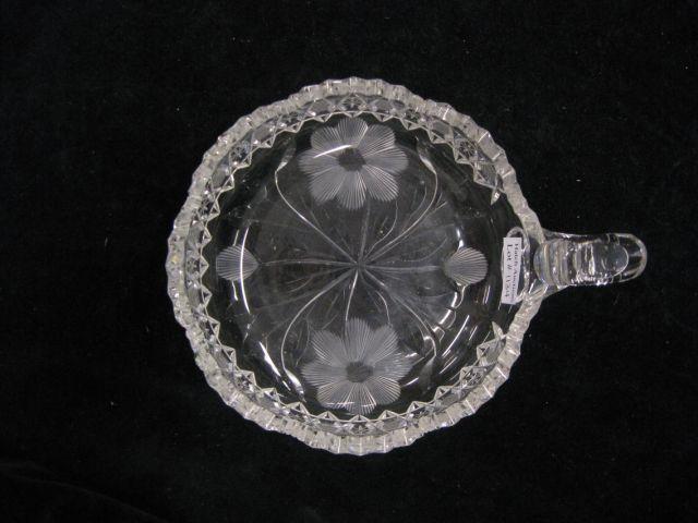 Appraisal: Brilliant Period Cut Glass Nappy handled floral cane