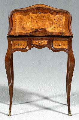 Appraisal: Louis XV style lady's desk rosewood and other veneers shaped