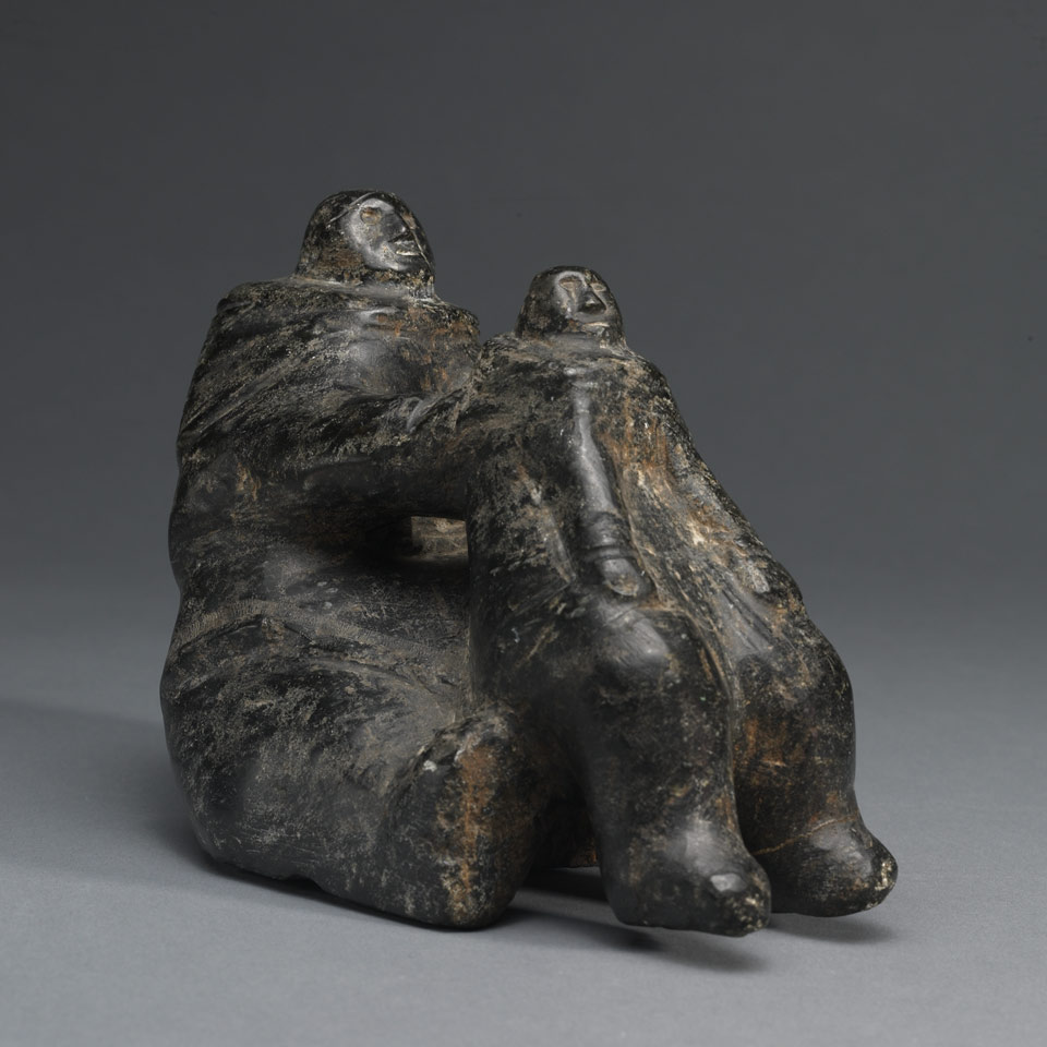 Appraisal: EELEE SHUVIGAR - E - Cape Dorset SEATED MAN WITH