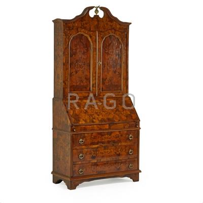 Appraisal: GERMAN BAROQUE STYLE BUREAU BOOKCASE Condition Report