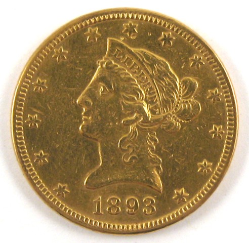 Appraisal: U S TEN DOLLAR GOLD COIN Liberty head type -P