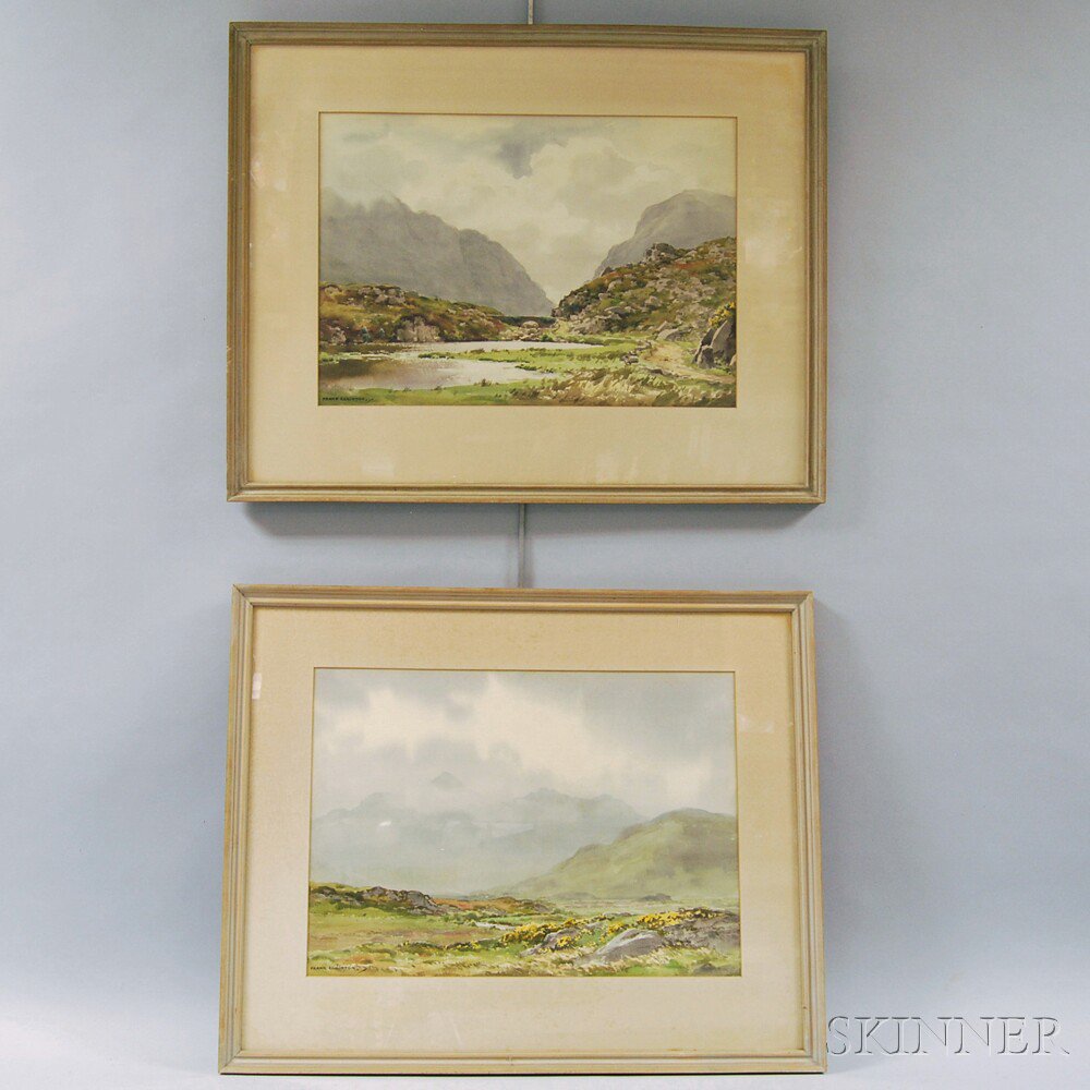 Appraisal: Frank J Egginton British - Two Watercolors The Gap of