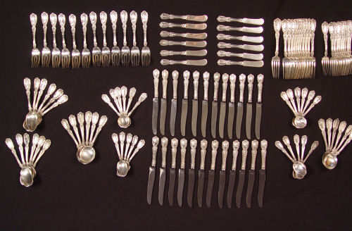 Appraisal: GORHAM FLORENTINE FLORENZ STERLING FLATWARE SET piece service for by